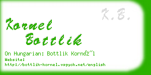 kornel bottlik business card